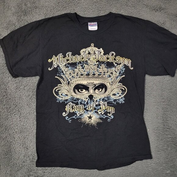 Michael Jackson King Of Pop Graphic‎ T-Shirt Hanes Heavyweight Size Large - Picture 1 of 6